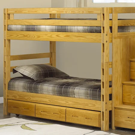 Twin/Twin Bunkbed w/ Storage Trundle